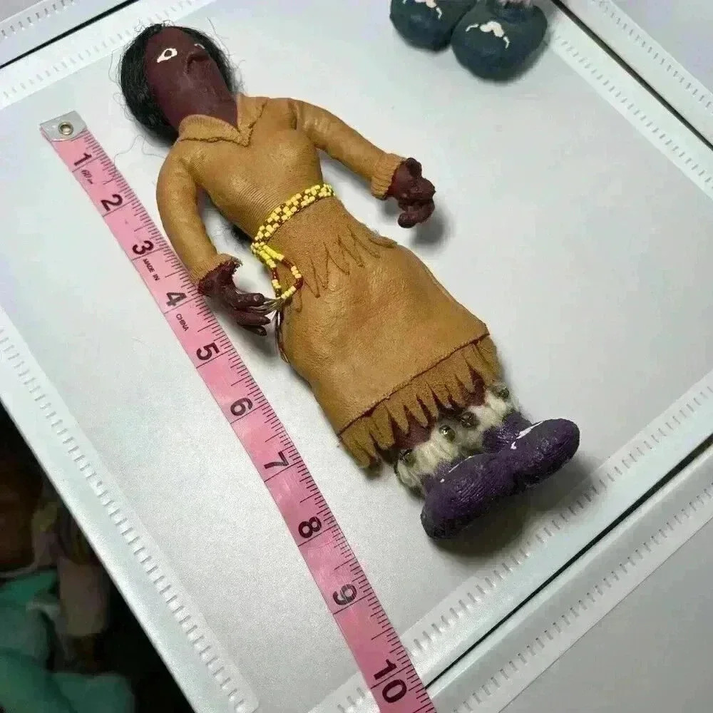 Handmade Vintage Lowell And Lanega Dolls 9” Native American - Picture 2 of 8